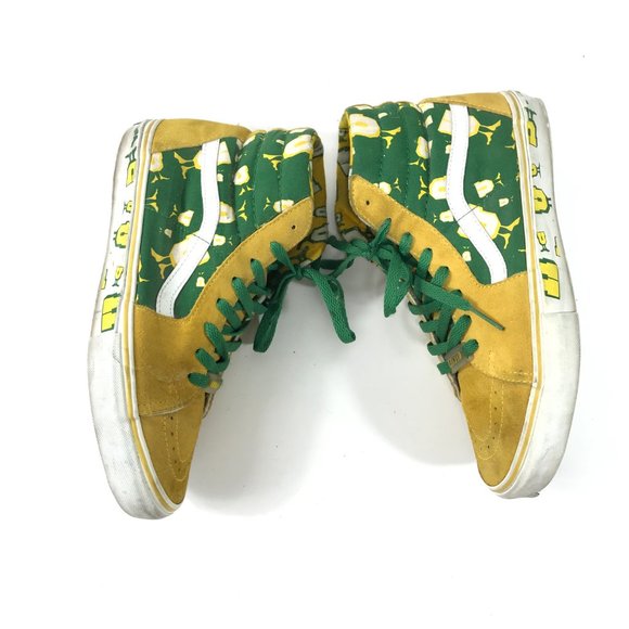Vans Shoes Mens 9 Women 10.5 Lakers Undefeated Sk8 Hi U-Man UNDFTD Yellow Green main image 16